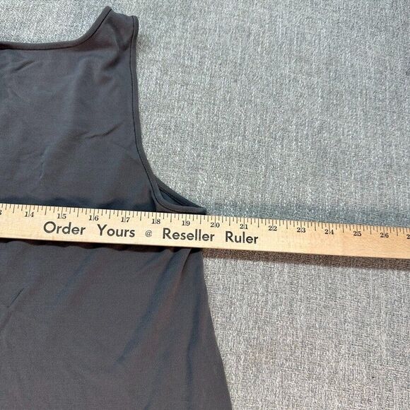 Eileen Fisher Tank Top Large Gray Silk Sleeveles - Picture 7 of 8